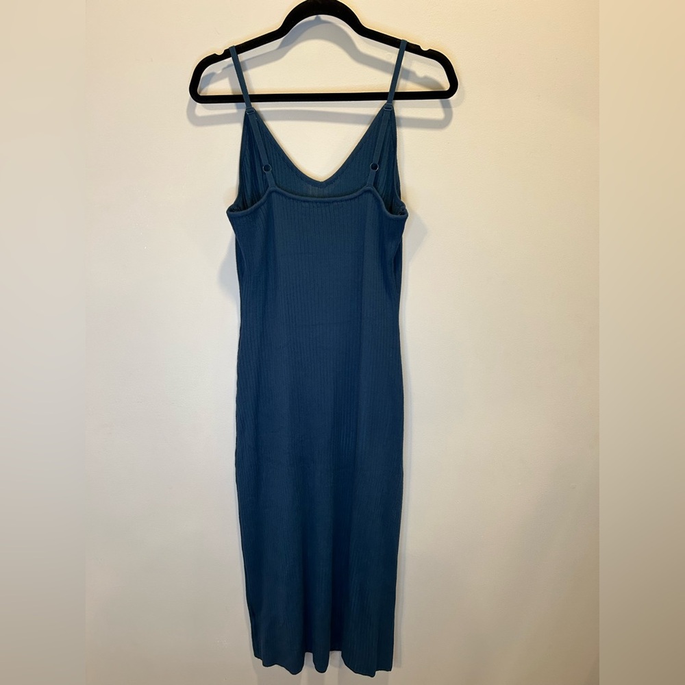 Teal Blue Bodycon Spaghetti Strap Sweater Dress XL - Picture 5 of 14
